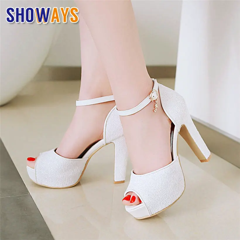 Women Shoes Formal - White Wedding Party Women Platform Sandals