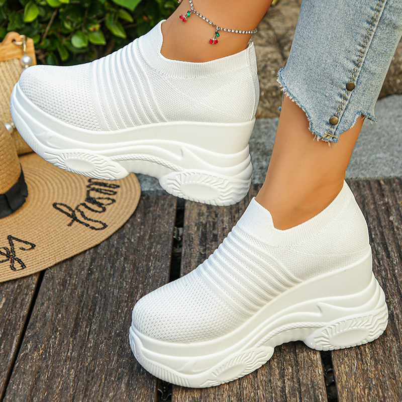 Women's Knitted White Chunky S – обзор и цена Women Shoes Store