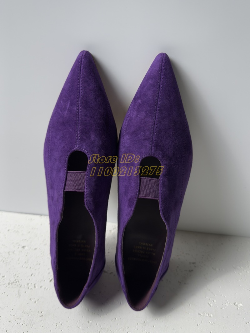 Purple Suede Pointy Toe Pumps  – обзор и цена Pointed Toe Flat