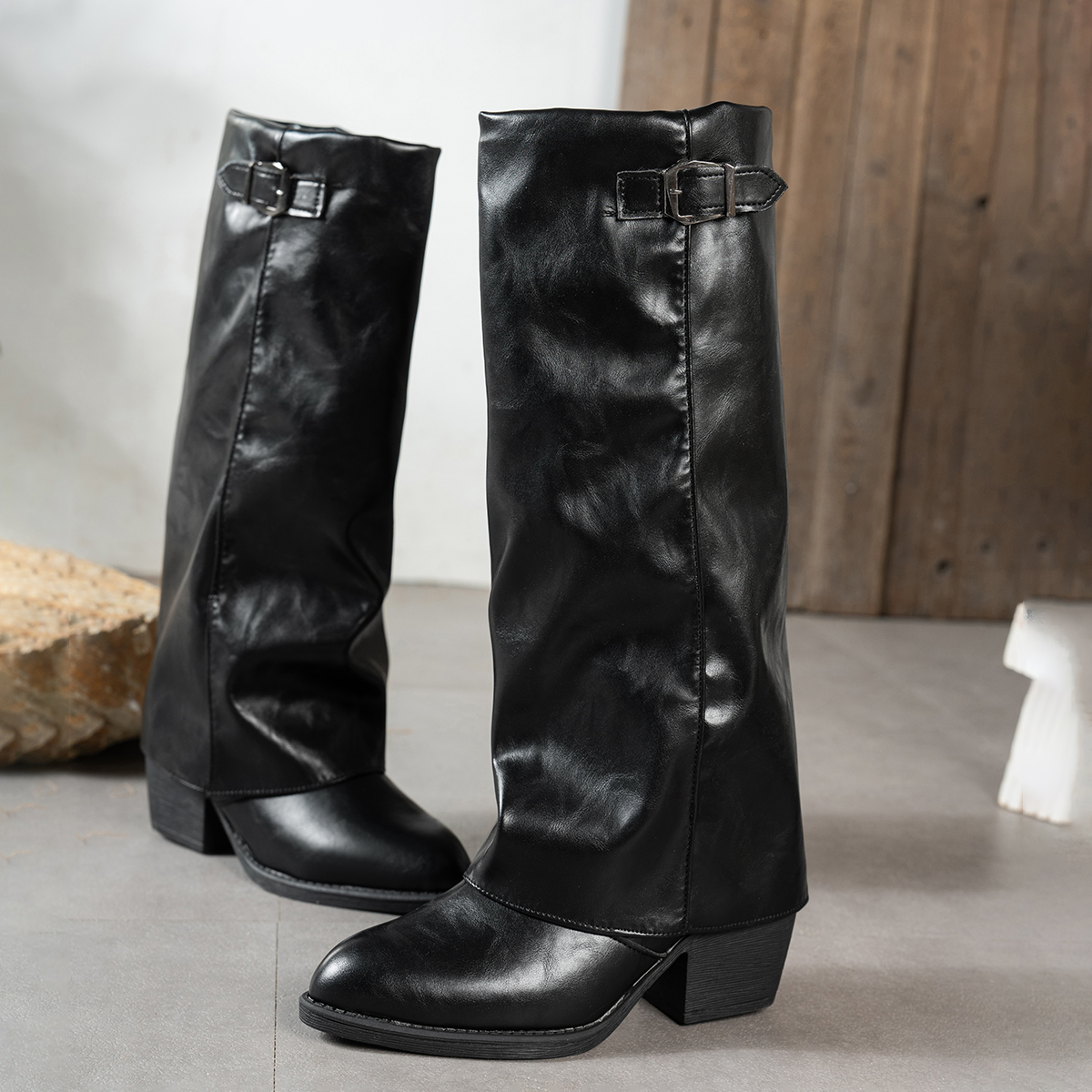 Women's Fashion Folding Knee-h – обзор и цена Wide Fit Heels