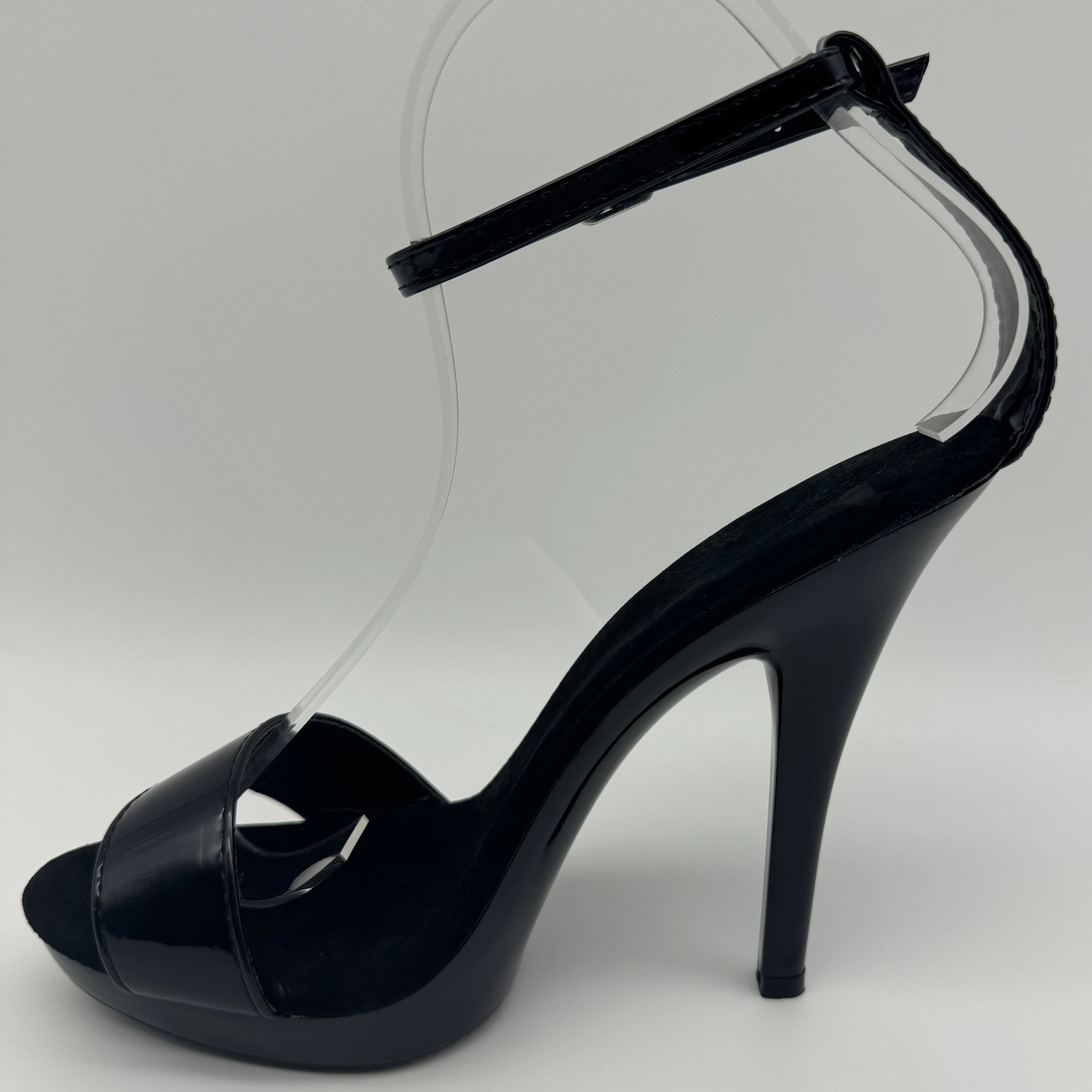 Black Patent Stilettos 13cm -  – обзор и цена Wide Fit Heels
