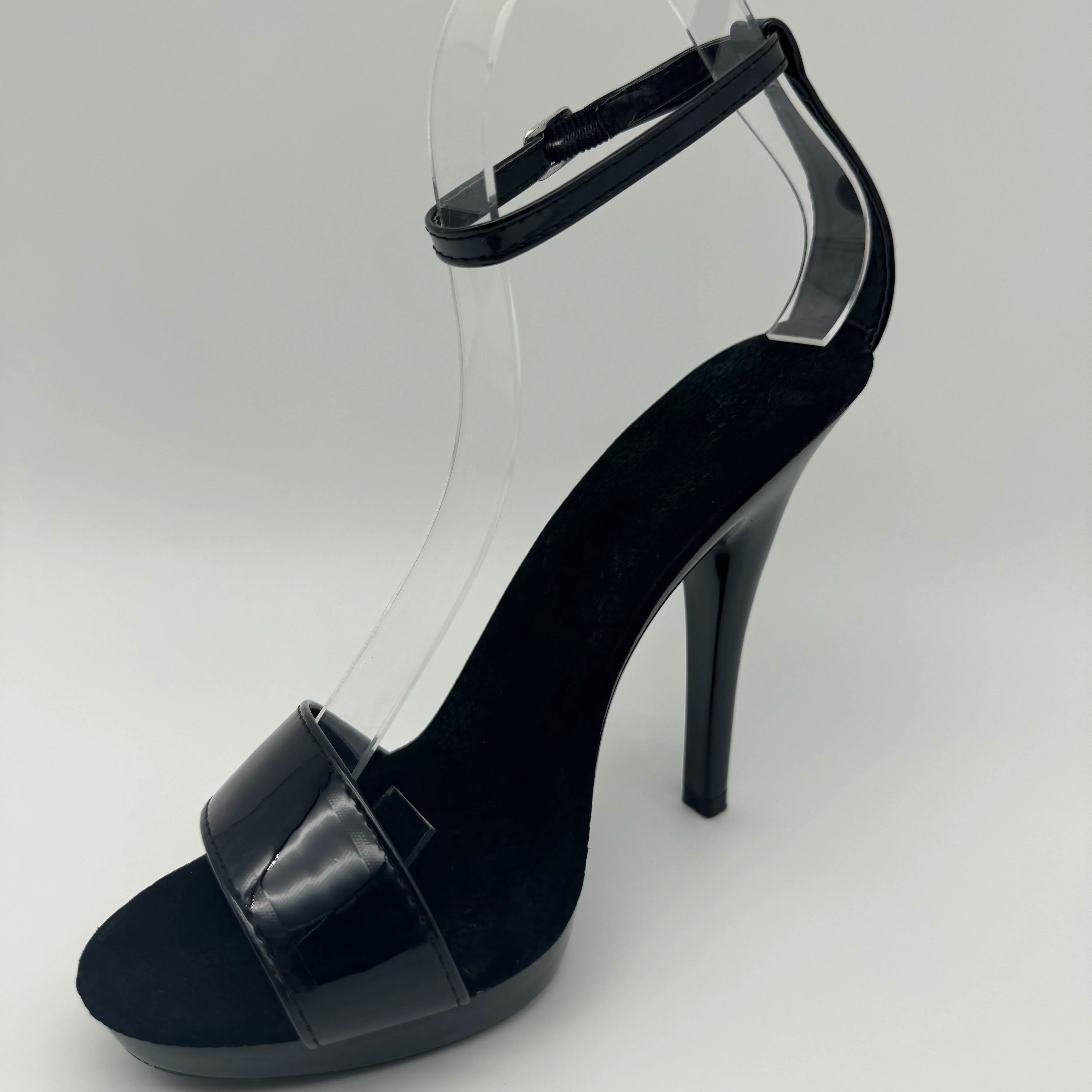 Black Patent Stilettos 13cm -  – обзор и цена Wide Fit Heels
