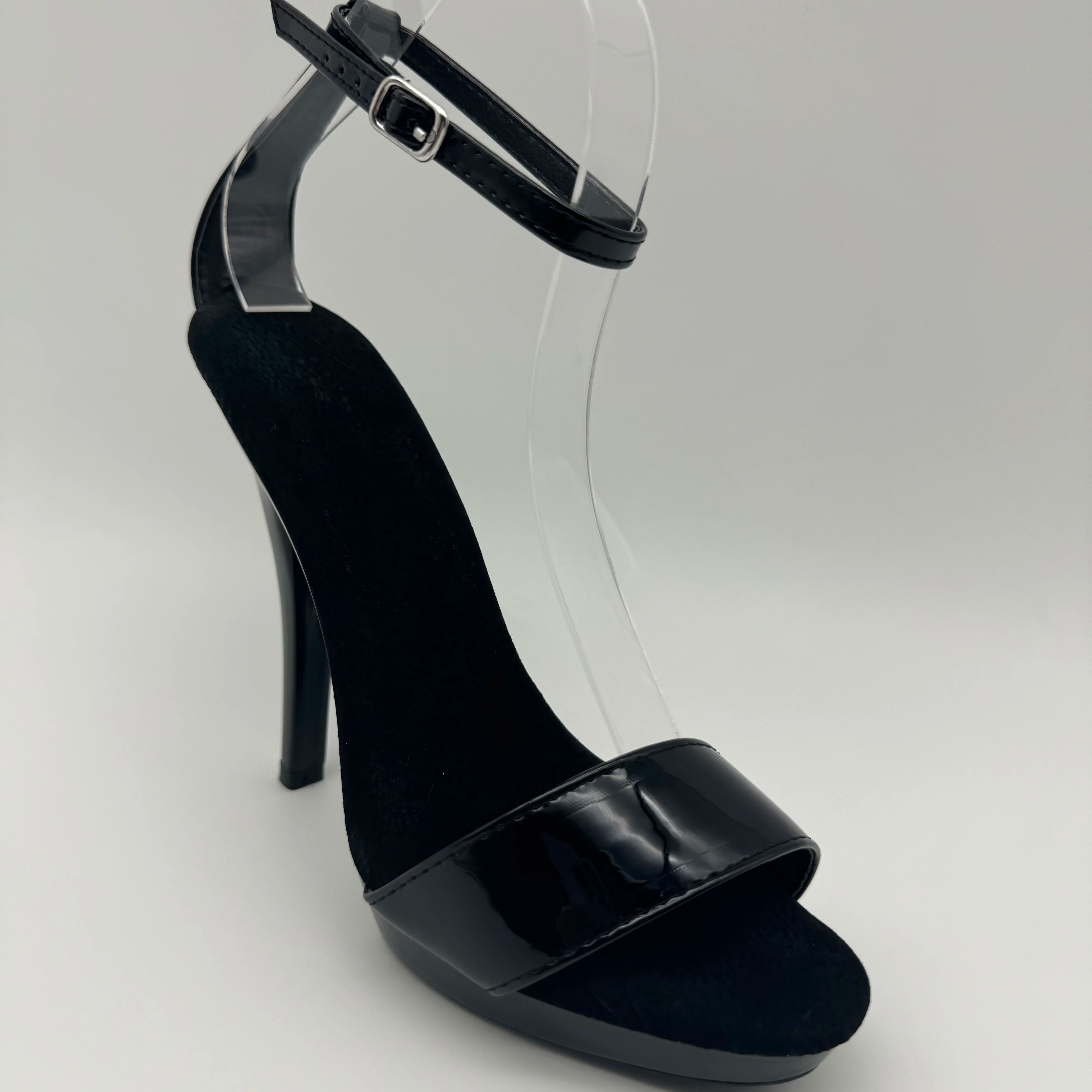 Black Patent Stilettos 13cm -  – обзор и цена Wide Fit Heels