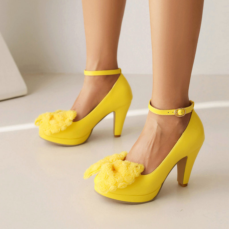 Plus Size 34-48 Bright Yellow  – обзор и цена Women'S Shoes Navy Blue