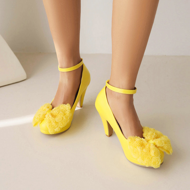 Plus Size 34-48 Bright Yellow  – обзор и цена Women'S Shoes Navy Blue