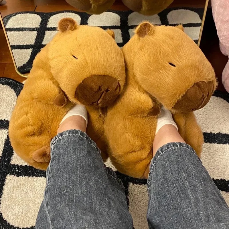 Novelty capybara slippers unis – обзор и цена Women Shoes Winter