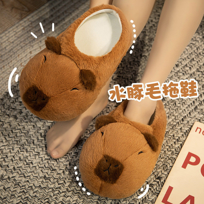 Novelty capybara slippers unis – обзор и цена Women Shoes Winter