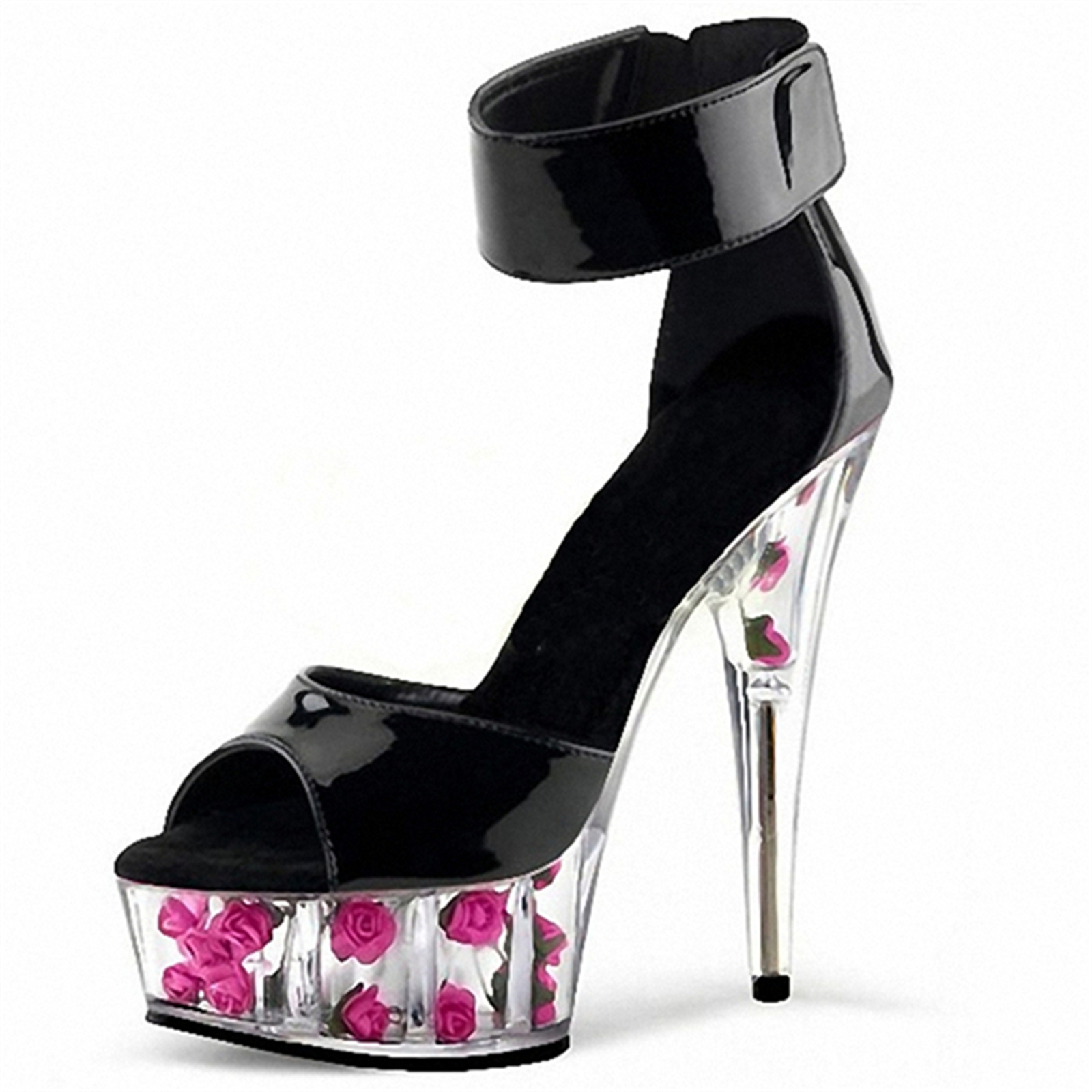 Neo Gothic Heels 15cm - Black  – обзор и цена Wide Fit Heels