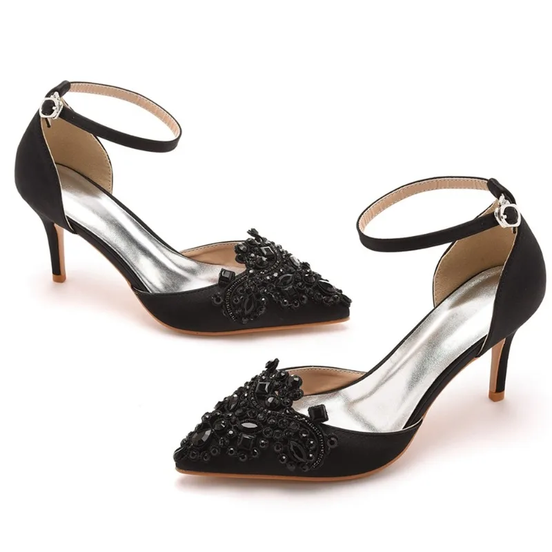 Strap Sandals Party Rhinestone – обзор и цена Women'S Shoes Navy Blue