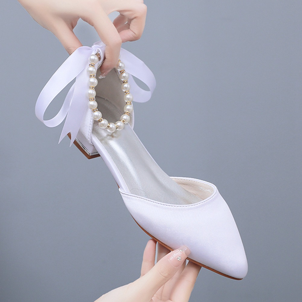 Wedding Shoes Bride Flat Heel  – обзор и цена Pointed Toe Flat